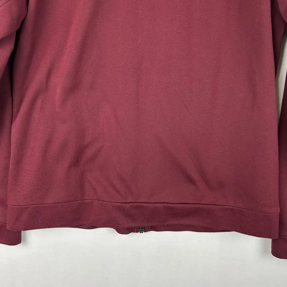 The North Face Cinder 100 Burgandy Full Zip Fleece Sweater Jacket Mens Size M